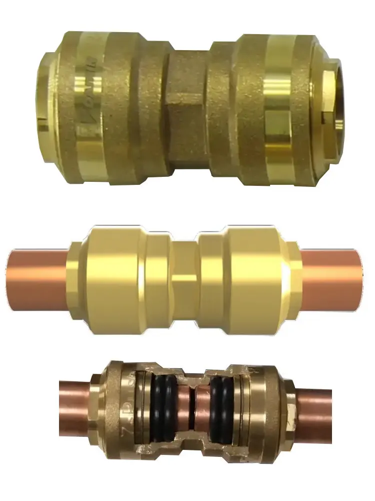 

מחברים בלחיצה למיזוג אוויר HVAC Quick Connect 900PSI Push to Connect Air Conditioning Fittings Refrigeration