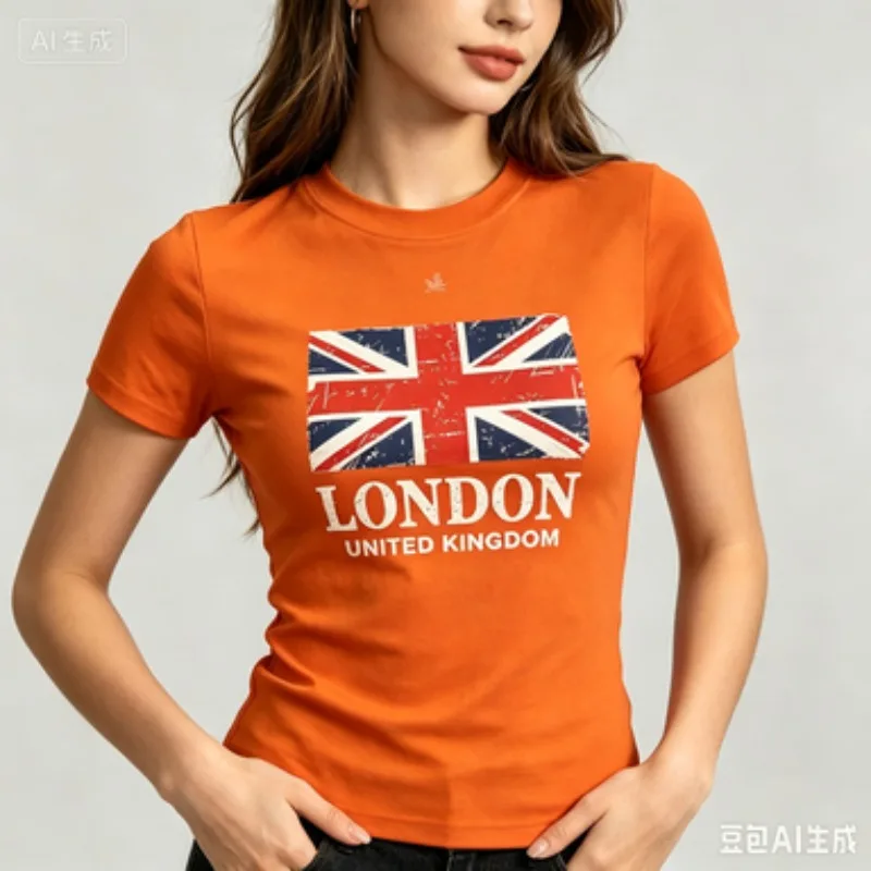 British Flag London United Kingdom Graphic T Shirt Men Women Summer Short Sleeve Casual Vintage UK Souvenir Streetwear Tops