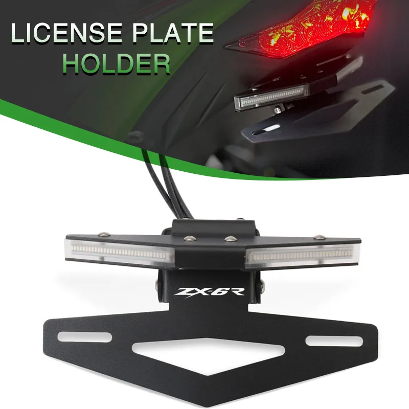 

Аксессуары для мотоциклов, встроенный держатель номерного знака, светодиодные фонари, задний указатель поворота, подходит для ZX-6R ZX6R 2024-2025