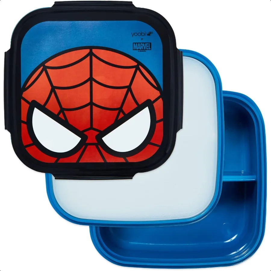 

Yoobi x Bento Box and Ice Pack Gift 3 Compartment Lunch Box Dishwasher Microwave Safe Food Container for Tweens BPA PVC Free