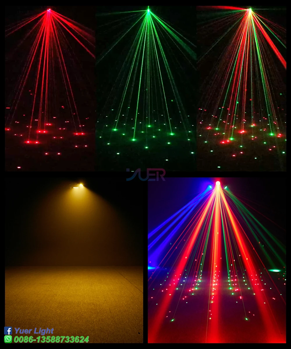 Imagem -06 - Strobe Laser Stage Effect Light Girando Moving Head Light 3-head Beam Bar Party Stage Performance dj Equipment