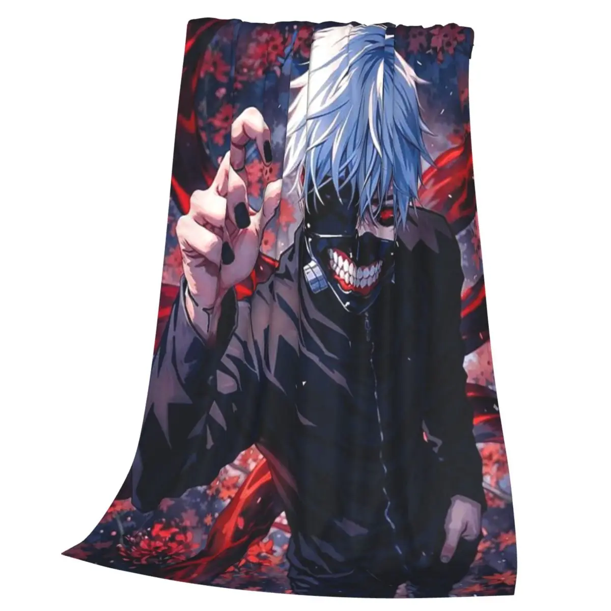 Tokyo Ghoul Anime Blankets Soft Warm Flannel Throw Blanket Bedspread for Bed Living room Picnic Travel Home Sofa