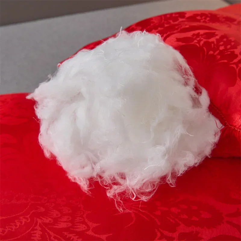 2025 السنة الجديدة الأحمر الصينية وسادة الزفاف واحدة الكبار فندق النوم وسادة العظام لينة القطن وسادة الرقبة حماية وسادة