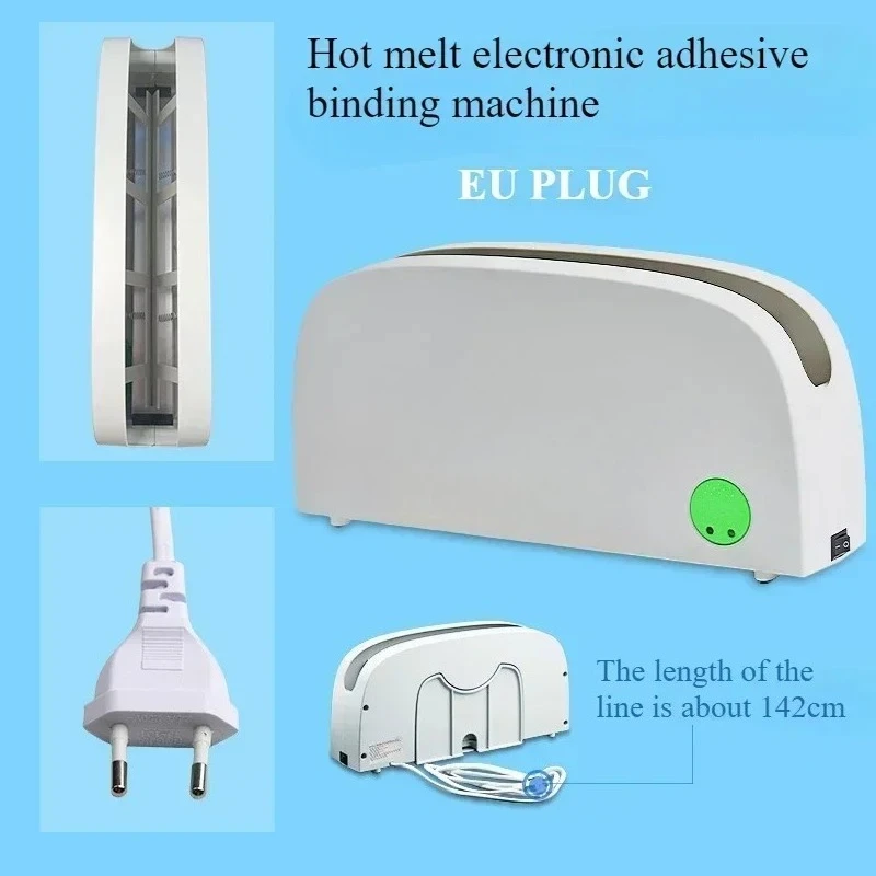 Electric Hot Melt Adhesive Tape Sealing Machine Adjustable 33mm Working Width Paper Book Archive Sealing Gluing Equipment