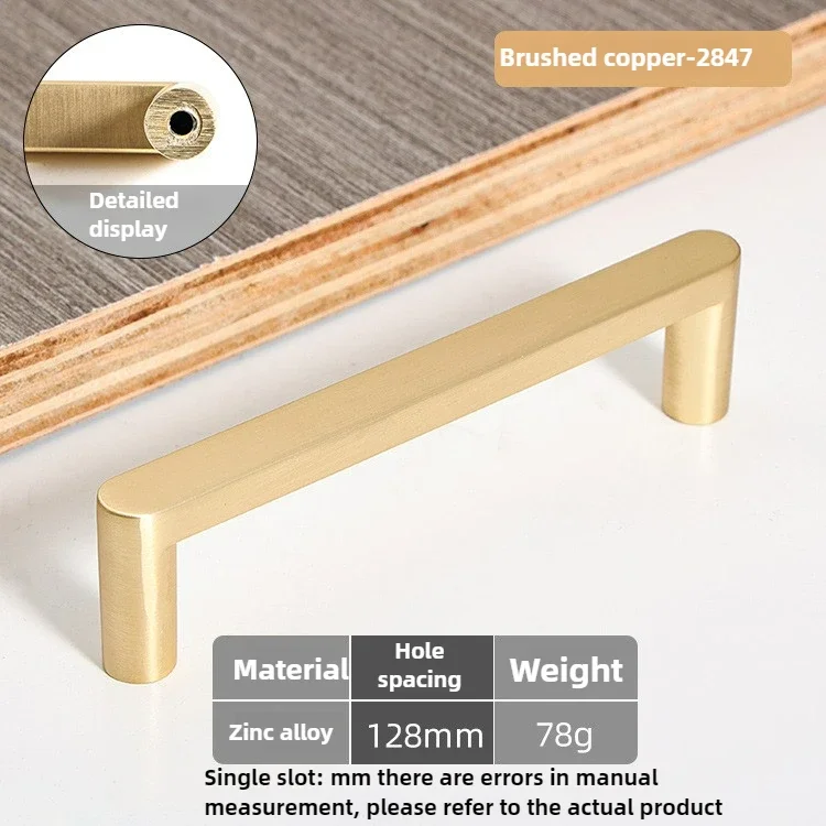 Moderne Minimalistische Zinklegierungsgriffe für Schränke, Kleiderschränke, Schubladen, Schuhschränke, Bücherregale, Schranktürgriffe – Detail 15
