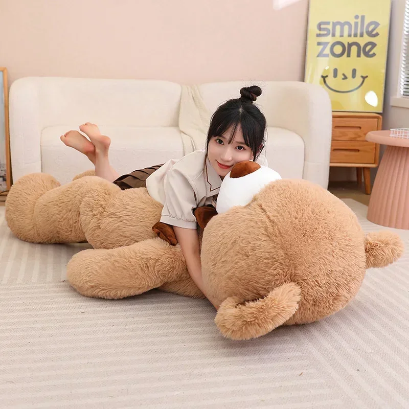 Orso di grandi dimensioni peluche animali di peluche bianco marrone grigio rosa orso regalo di compleanno morbido sonno placare cuscino bambino accompagnare bambole