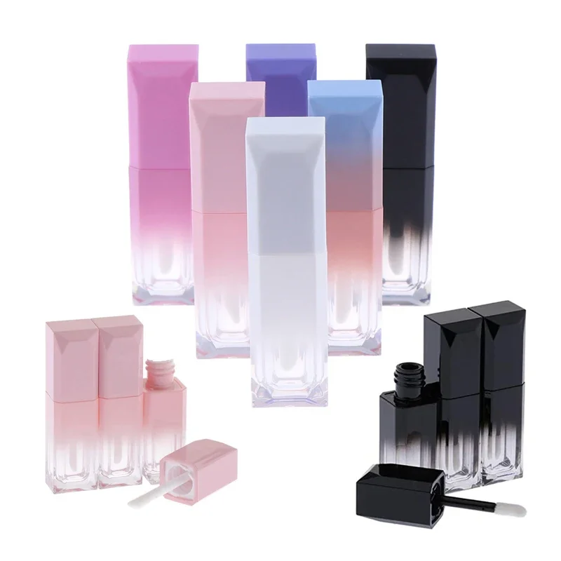 10pcs 5ml Gradient Color Empty Lip Gloss Tubes DIY Refillable Lip Balm Containers Portable Travel Bottles for Cosmetic Lipstick