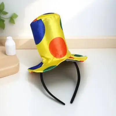 Diadema divertida para disfraz de payaso, fiesta, carnaval, sombrero de actuación, accesorio para niños y adultos, accesorio de escenario para Cosplay
