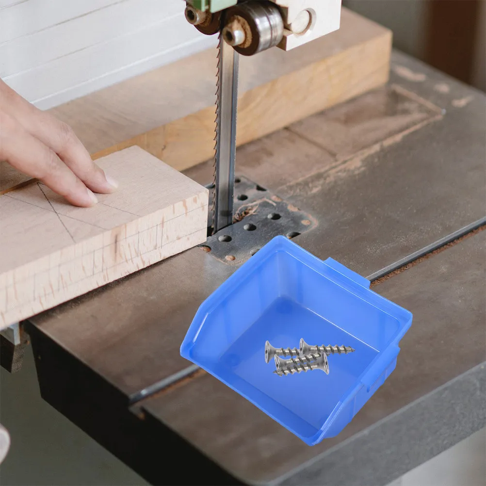 8Pcs Precision Molded Plastic Parts Box Sturdy Nesting Storage Bin for Warehouse Workshop Home Maintenance Tool Organization