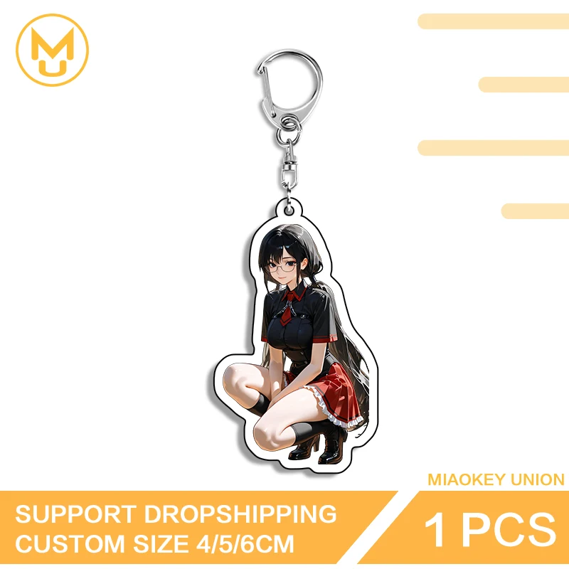 Beautiful Girl Kisaragi Saya Double Sided Acrylic Keyring Exquisite Transparent Fashion Attractive Advance Guard Decorations