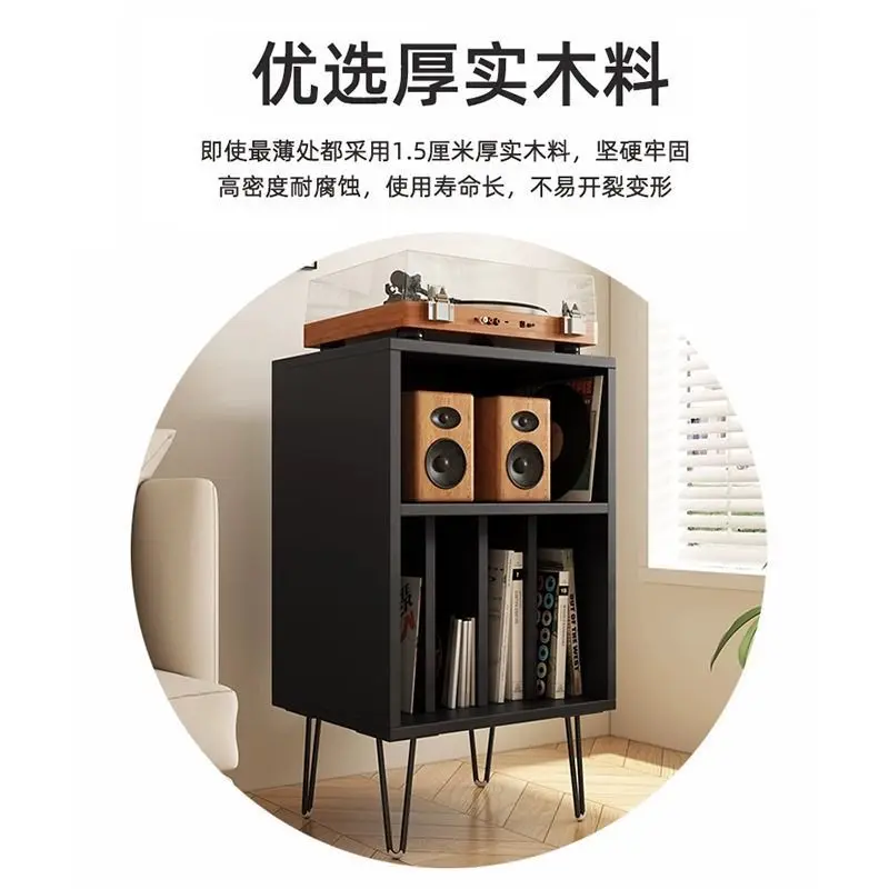 Vinyl record player cabinet storage rack storage CD audio storage cabinet display rack display magazine cabinet