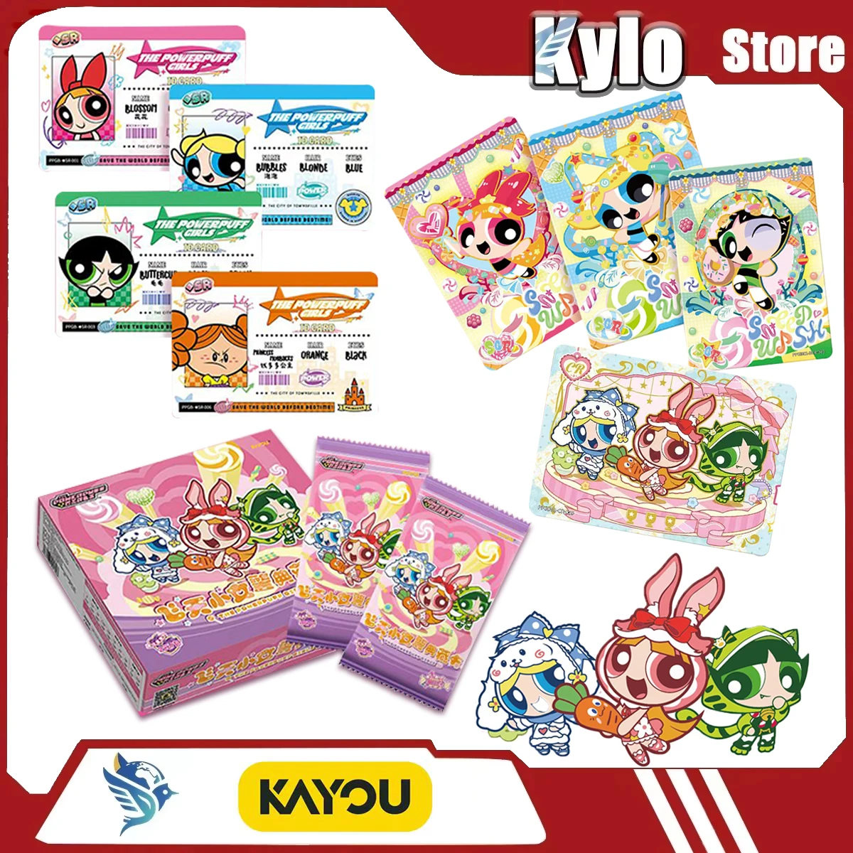 

Kayou Limited The Powerpuff Girls Blossom Bubbles Buttercup Collectible Surroundings Cartoon Comic Surprise Gift Rare
