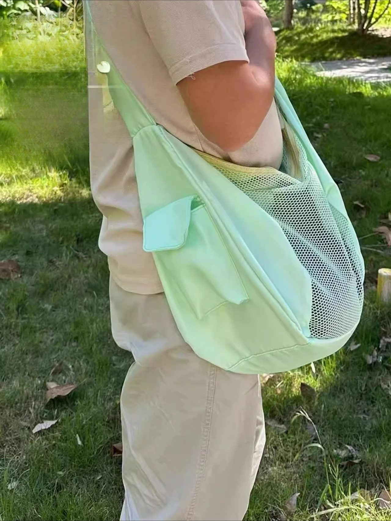 

New Mesh Pet Outdoor Bag Cat Bag Mesh Breathable Large Capacity Lightweight Crossbody Bags