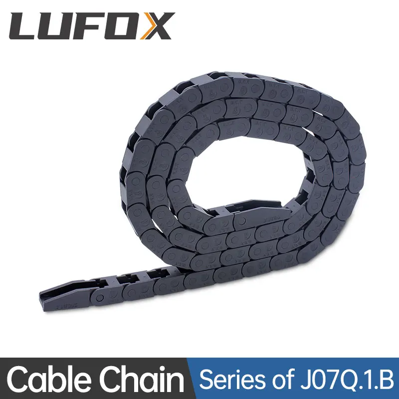 High quality nylon e-chain J07Q.1.B Bridge type non-open 1m cable tank chain bend radius 15 28,