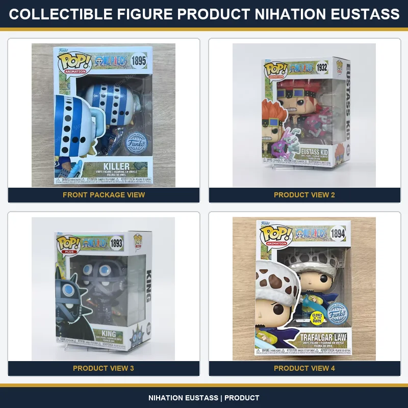 Funko Pop One Piece King #1893 Anime Character Vinyl Collectible Figure Trendy Display Model Decorative Gift for Fans