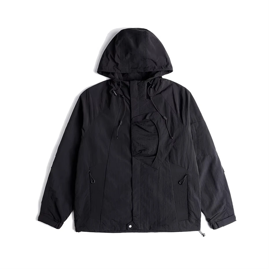 Tactical Cargo Jackets Vintage Windbreaker Men Function Hooded Casual Coats 2025 New Oversized Hip Hop Unisex Outwear Techwear