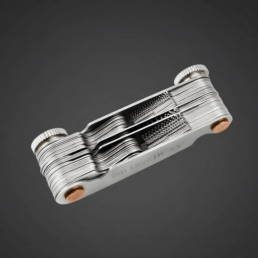 Industrial Thread Pitch Gauge Metric Imperial Unified Screw Thread Template Measurement Tool Quality Assurance Set