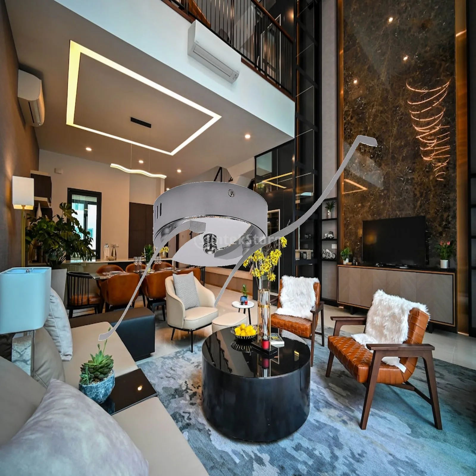 Ceiling Lamp LED Acrylic Modern Mount Ceiling Light Fixture Warm White Pendant Lighting for Bedroom Living Room Dining Room