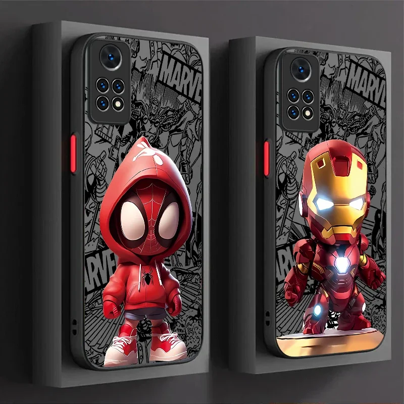 Marvel Iron Man Spider Man Case For Xiaomi Redmi Note 13 12 Pro Plus 4G 5G 12S 11S 11 10 10S 9 9S 8 Redmi 12 13 13C 12C A3 A3X