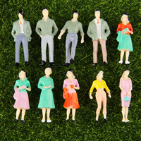 20pcs/lot 1:50 Scale ABS Plastic Peoples Model Multicolor Miniature Figures Architectural Models Human Scale Model Decoration
