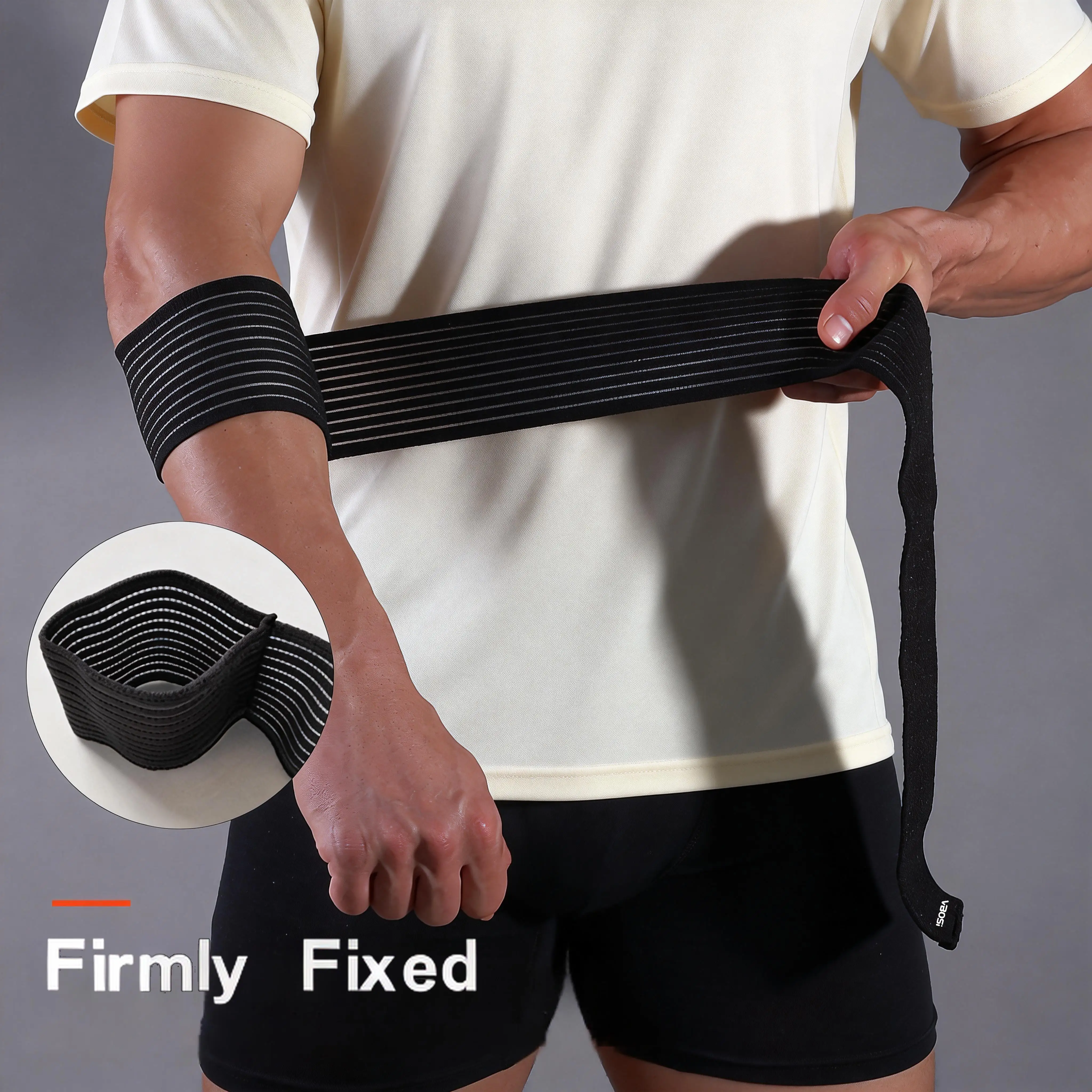 1-teiliges verstellbares, elastisches Ellenbogenstützband, Knöchelwickel für Basketball, Laufen, für Damen und Herren – Detail 4