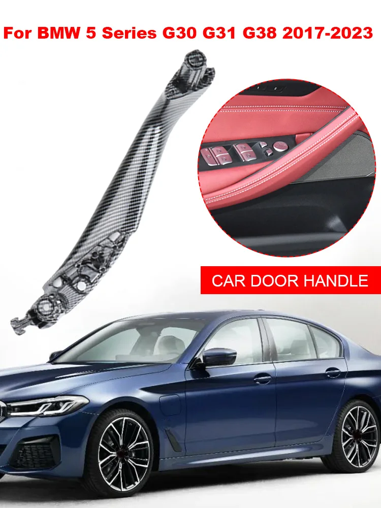 Auto-Türgriff Innenverkleidung aus Kohlefaser, Auto-Innentürgriff für BMW 5er Serie G30 G31 G38 2017-2023