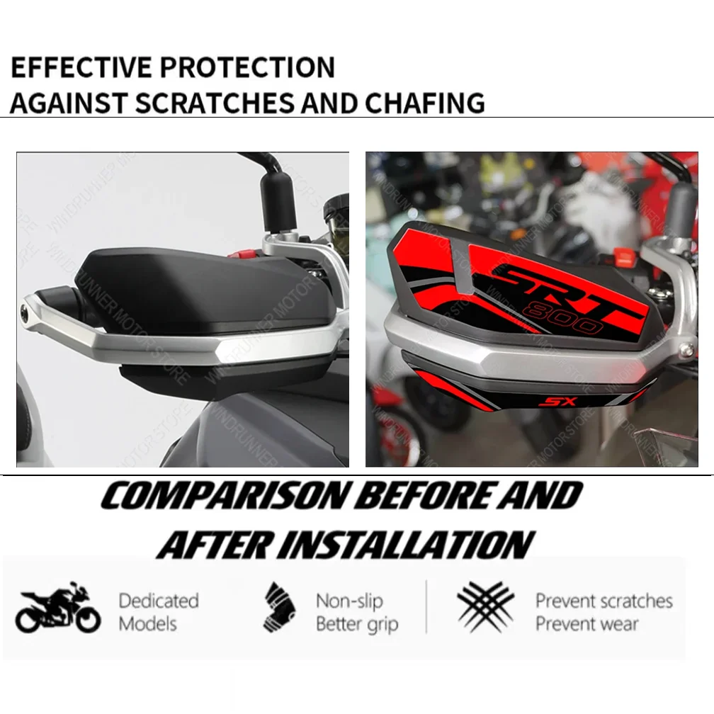 For QJ Motor SRT 800 SX Motorcycle Accessories Anti Scratch Protective Tank Pad Stickers Kit 3D Resin Protective Sticker