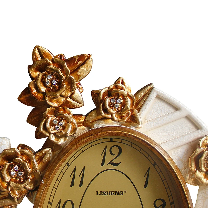 Lisheng European clock living room silent clock bedside table table clock decoration