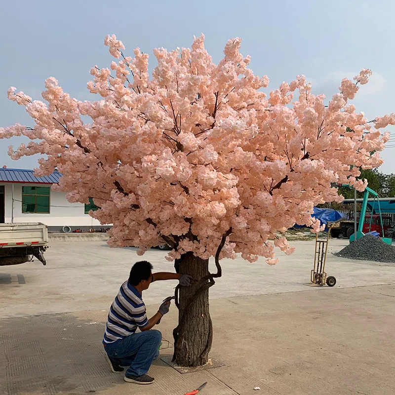 Emulational Peach Tree Fake Trees Wishing Tree New Year Decoration Champagne Interior Decoration Large Decoration