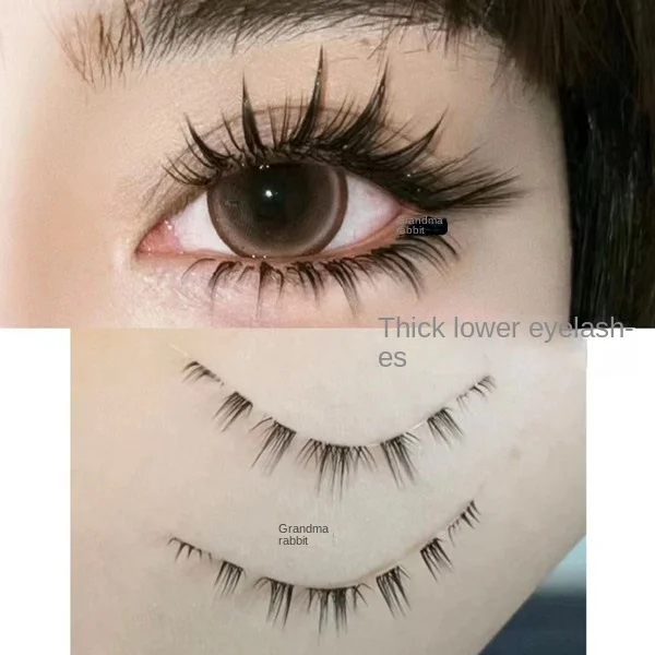 M106 Wild Thick Lower Eyelash Comic Eye Simulation Natural One-Piece Transparent Terrier Barbie Eye Eyelashes L Curl