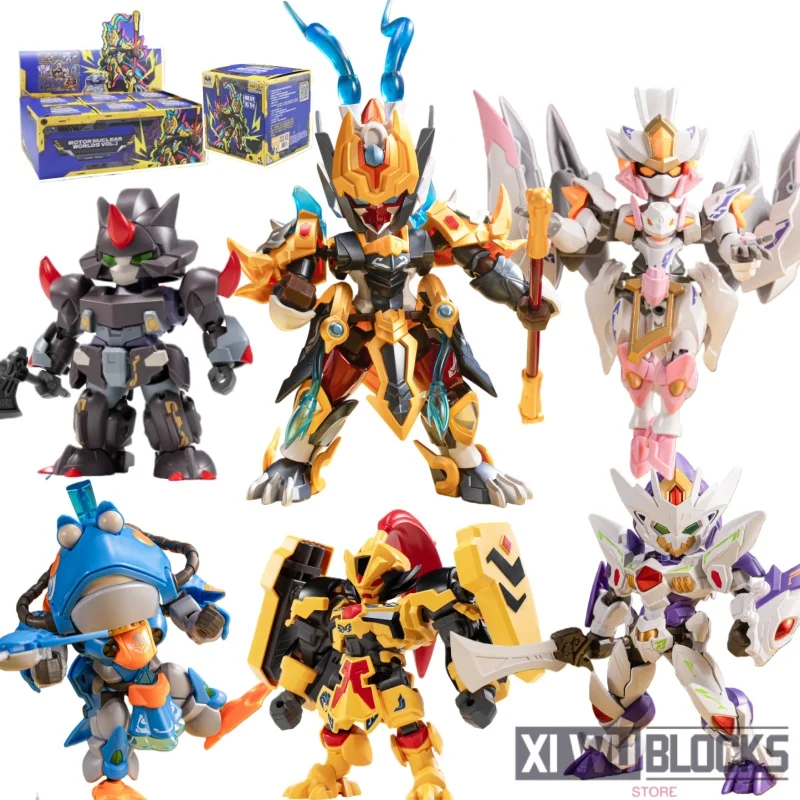 

Q version of Monkey King assembled building blocks movable mecha model toys desktop ornaments collection gifts