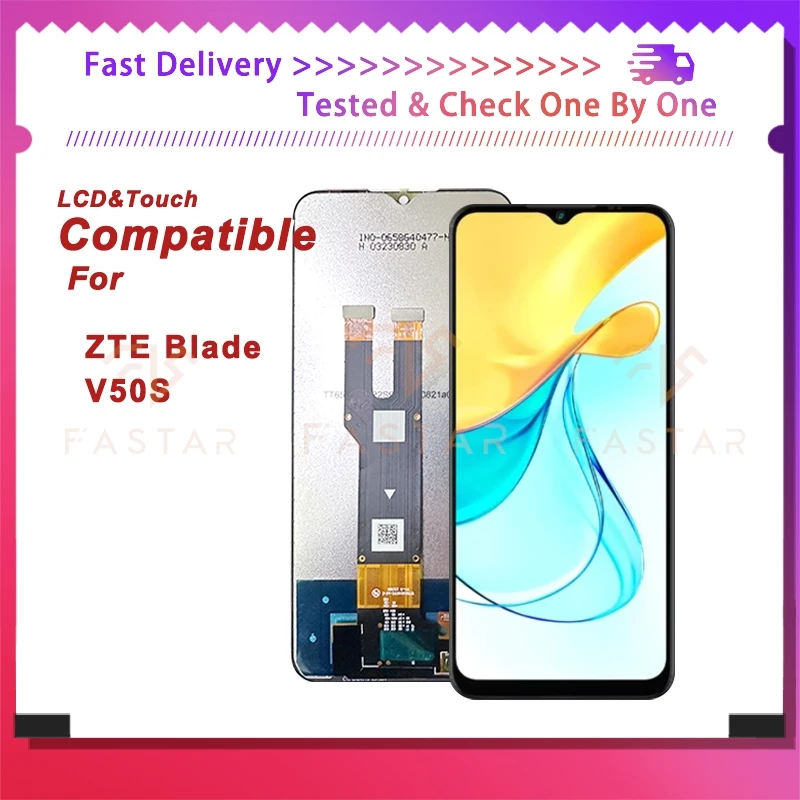 

V50S 6.6"Tested For ZTE Blade V50S LCD Display Touch Digitizer Assembly Replacement Phone Screen ZTE V50S lcd