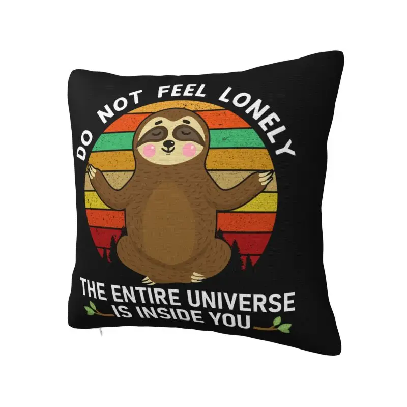 Retro Sunset Lazy Sloth Throw Pillow Case Bedroom Decoration 3D Print Sofa Cushion Cover Polyester Soft Pillowslip Dakimakura