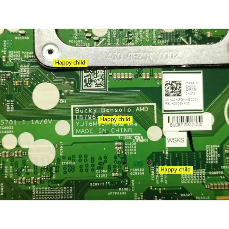 New Bucky Bensolo AMD 18796-1 R3-3200U Motherboard For Dell Inspiron 5485 5585