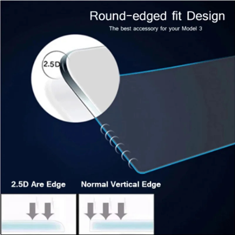 tempered glass screen protector for Tesla Model 3/y dashboard touchscreen matte High Definition anti fingerprint