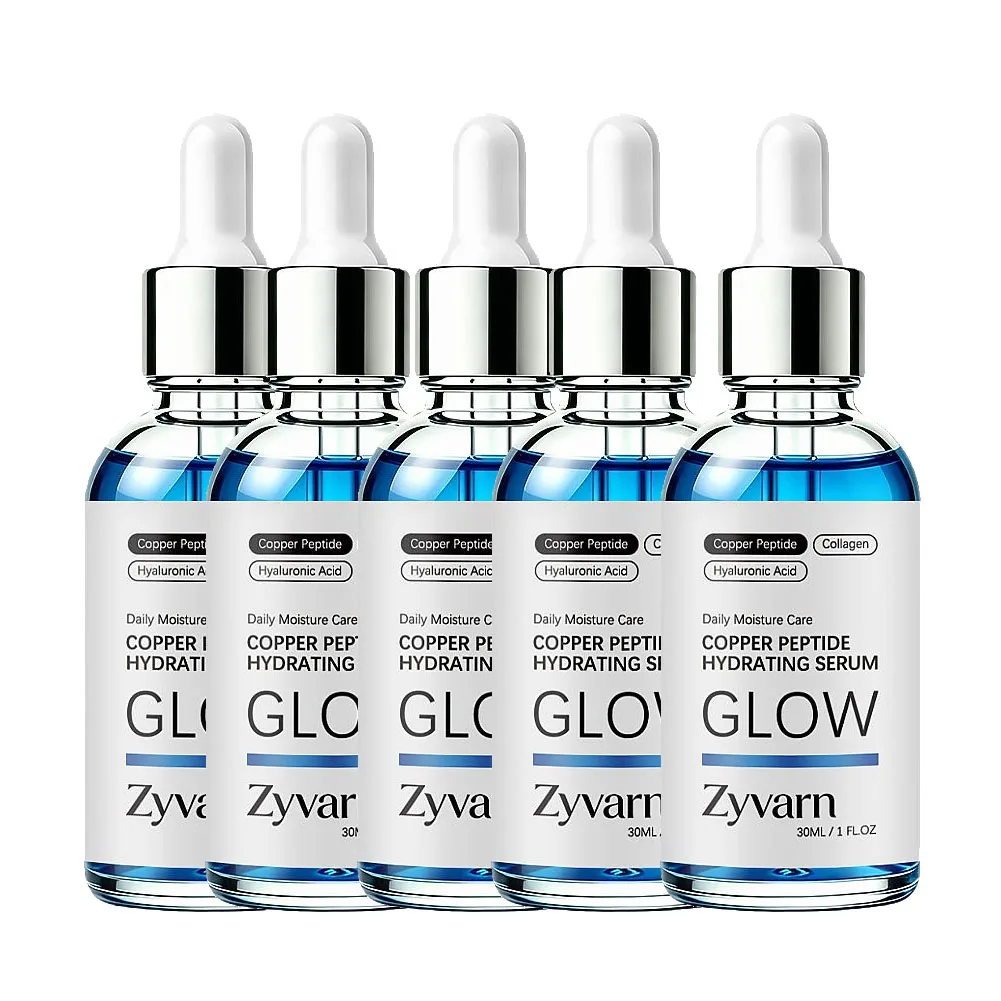 Copper Peptide Serum GHK-Cu Face Firming Lifting Fade Fine Lines Shrink Pores Barrier Repair Hyaluronic Acid Moisturizer 1/2/3/5
