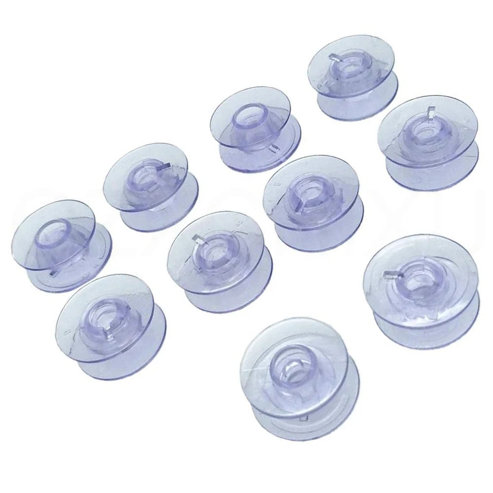 10 Pcs Clear Plastic Bobbins #820793096 For Brother Janome Singer Sewing Machines Spools Parts Accessories