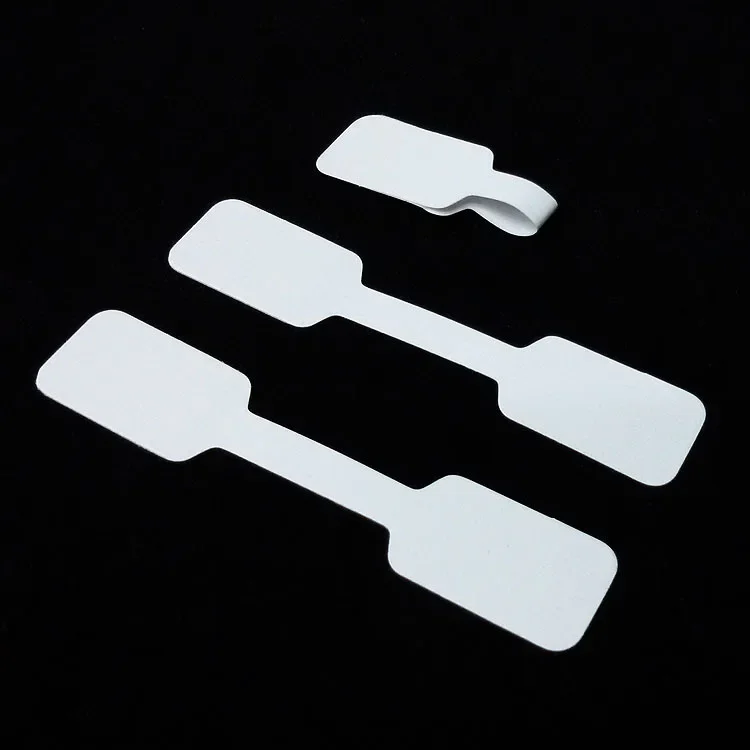 100pcs Blank Paper Price Tags Stickers Jewelry Brand Labels Ring Necklace Display Card Packaging Self-Sticker Hangtag Wholesale