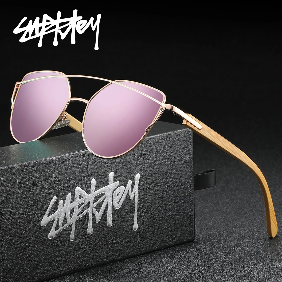 

SUPKLEY, 1 шт., женские поляризационные солнцезащитные очки «кошачий глаз», металлическая оправа, модные украшения, мужские солнцезащитные очки для отдыха и путешествий, рыбалки, спорта