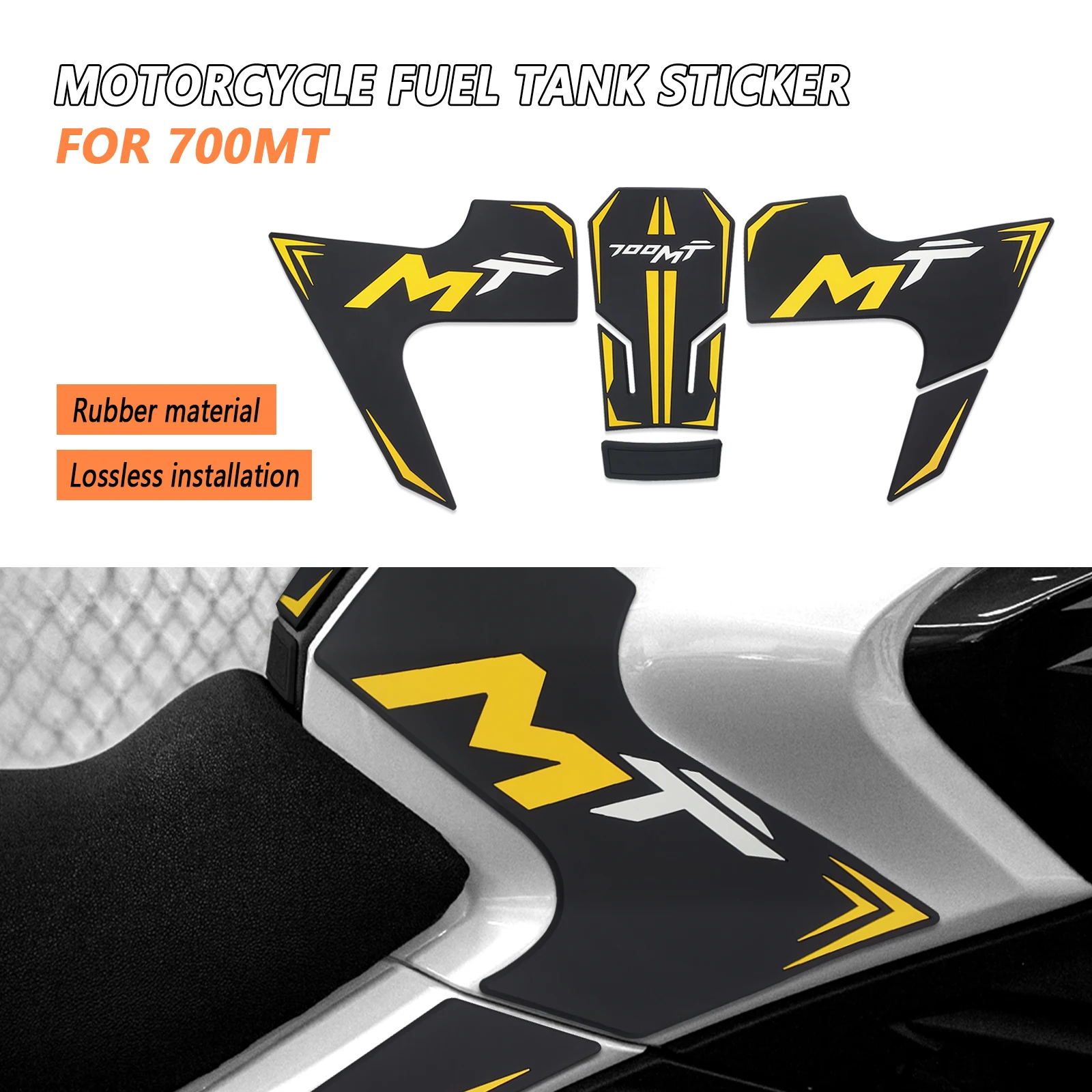 

For MT 700 2025 700MT 2024 Fuel Tank Sticker Protection Sticker Decal Knee Pad Sticker Anti-slip Traction Pad 700 MT 2023-2025