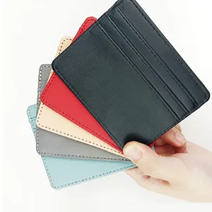 1pc Plutonium Lederausweiskarte Süßigkeiten Color Bank Bank Bank Bank Kreditkarte Multi Slot Fine Case Card Wallet Wallet 6 Hauptverkaufsunterstützung TV Slim - №4