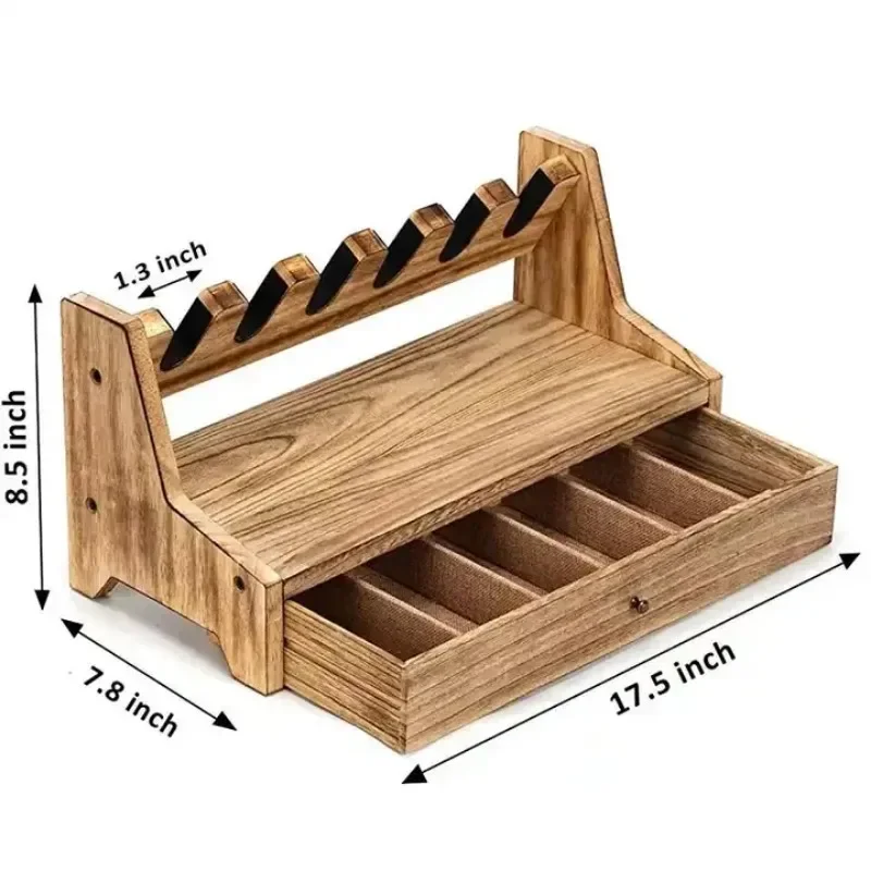 Imagem -06 - Madeira Glock Pistol Display Stand Magazine Holder Storage Gun Stand Suporte de Armas Caça Acessórios Slots Slots