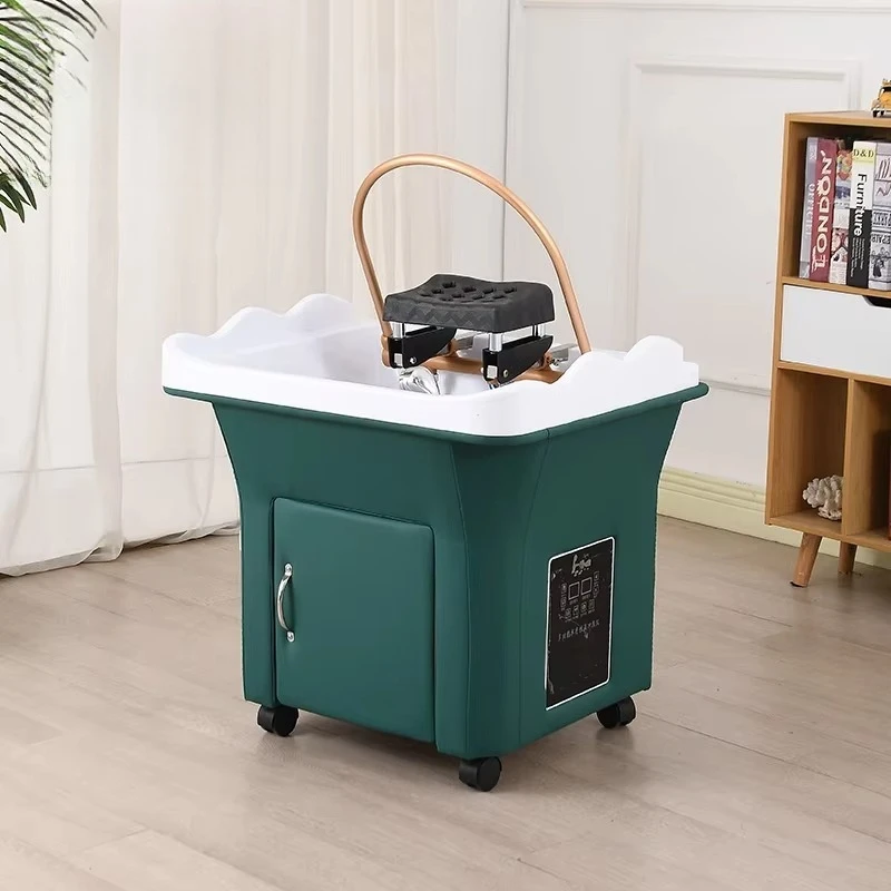 White Washing Mobile Portable Mobile Salon Hair Wash Shampoo Basin Japanese Lit Head Spa Shampoo Bowl Sink