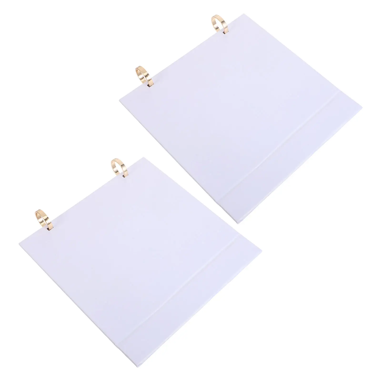 

2Pcs Desk Calendar Base DIY Handmade Minimalist Blank 2026 Monthly Planner Binder Ring Desktop Office Organizer Supplies