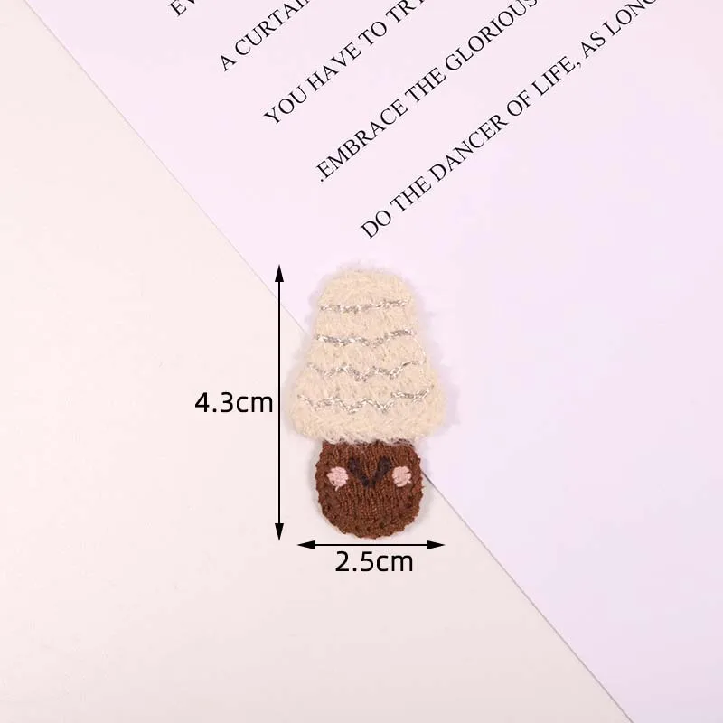15PCS Footwear, Headwear, Luggage, Clothing, Decorative Accessories, Patchwork Fabric Appliqués Hand-sewn Adorable Smiley Mushro