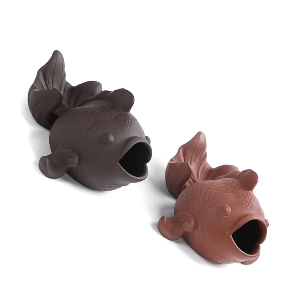 

Simulated Fish Ashtray Purple Clay Fish Ashtray -purpose Home Decor for Home Office Party Decor (Black)