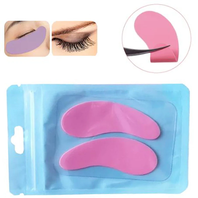 Coussinets réutilisables en silicone pour les yeux, extension de cils, patchs en hydrogel, outils de maquillage, 1 paire