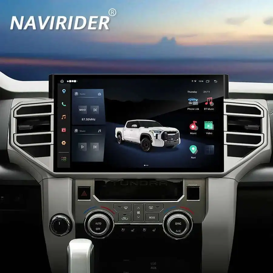 

14.6" QLED Screen Car Radio For Toyota Tundra 2014-2019 Sequoia Android 13 CarPlay Stereo GPS Navigation Multimedia Video Player