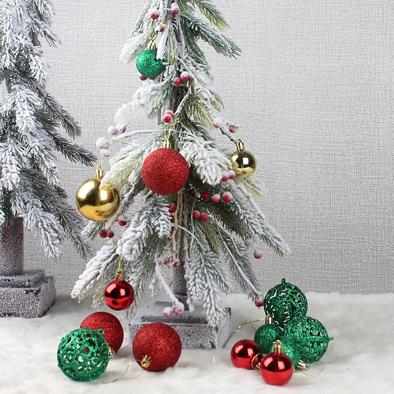 New Product Christmas Ball Color Set 100pcs Boxed Christmas Decoration Hanging Ball Christmas Tree Pendant Set