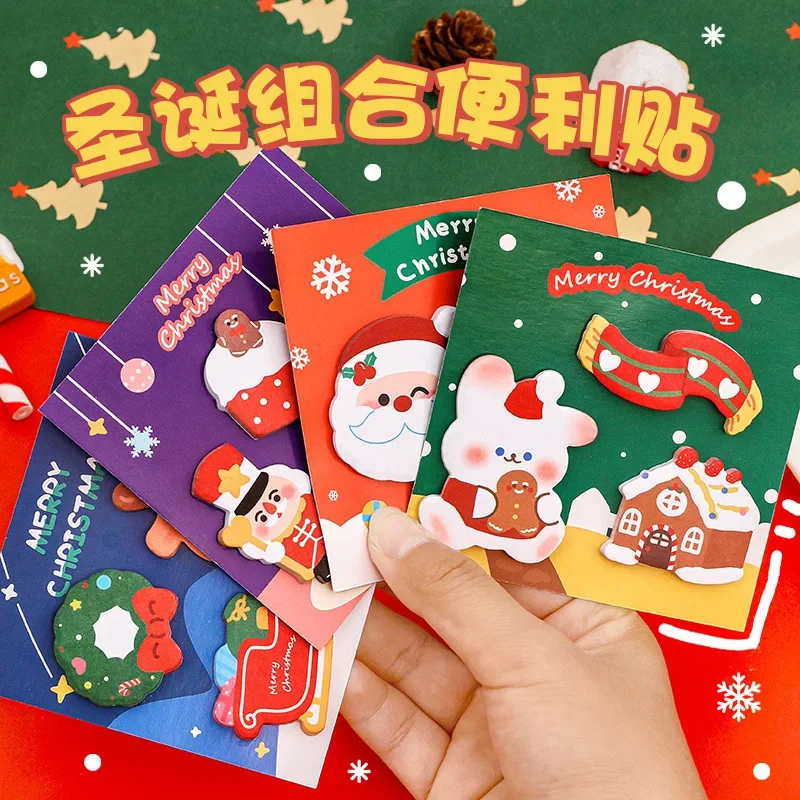 4 pcs/lot christmas Kombination Haft notizen niedliche Weihnachts geschenke Nachricht Notizen Konto Dekorationen n Aufkleber